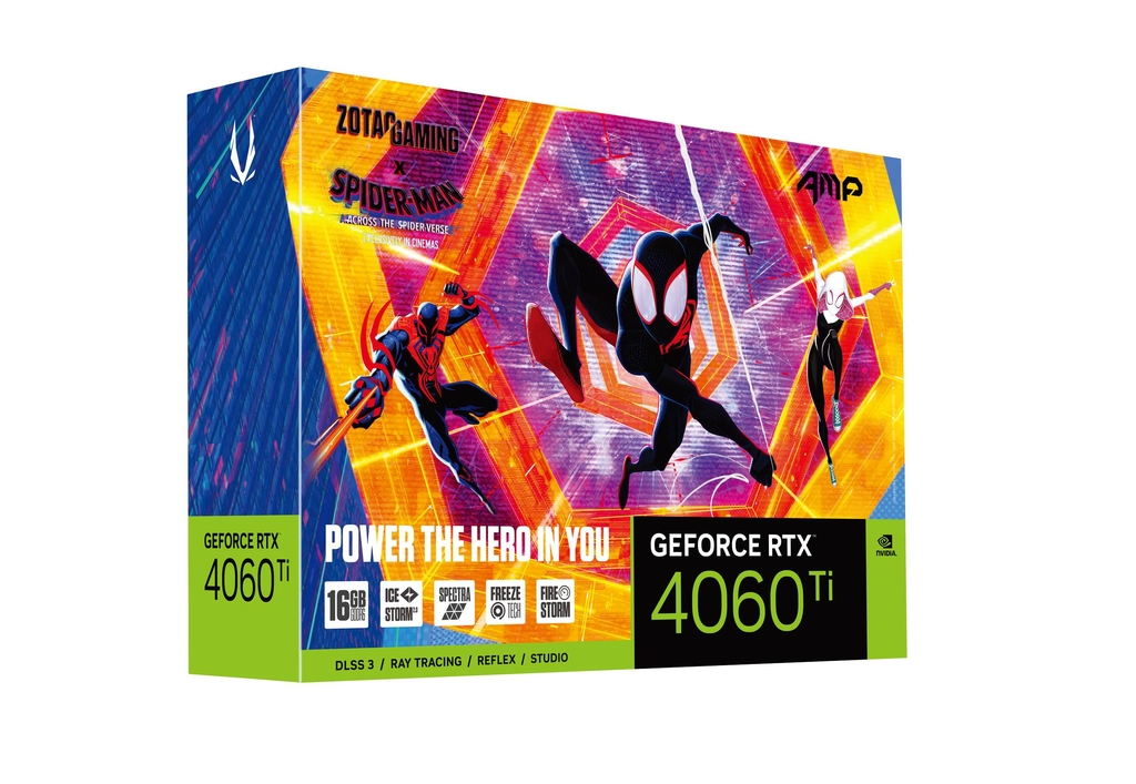 ZOTAC GAMING GEFORCE RTX 4060 Ti 16GB AMP "SPIDER-MAN™: Across the Spider-Verse" Bundle