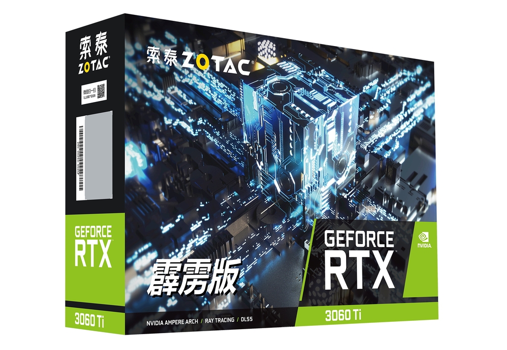 索泰 GeForce® RTX 3060Ti-8GD6 霹雳版GE HA