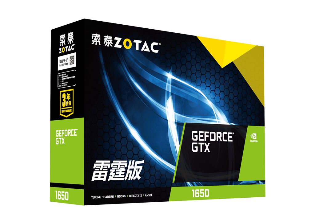索泰 GeForce® GTX1650-4GD5 雷霆版 MA