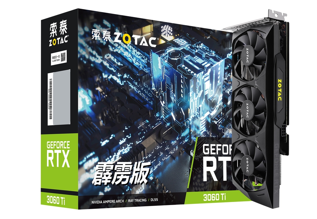 索泰 GeForce® RTX 3060Ti-8GD6 霹雳版GE HA