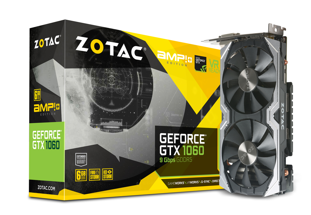 ZOTAC GeForce® GTX 1060 AMP! Edition+ (9Gbps memory)