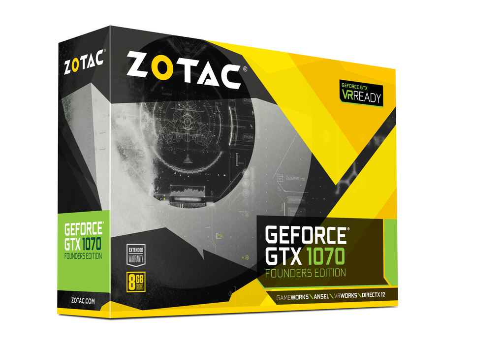 ZOTAC GeForce® GTX 1070 파운더스 에디션