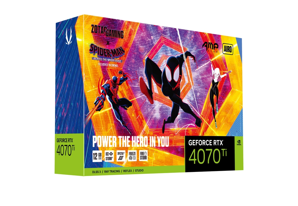 ZOTAC GAMING GeForce RTX 4070 Ti AMP AIRO SPIDER-MAN™: Across the Spider-Verse Bundle