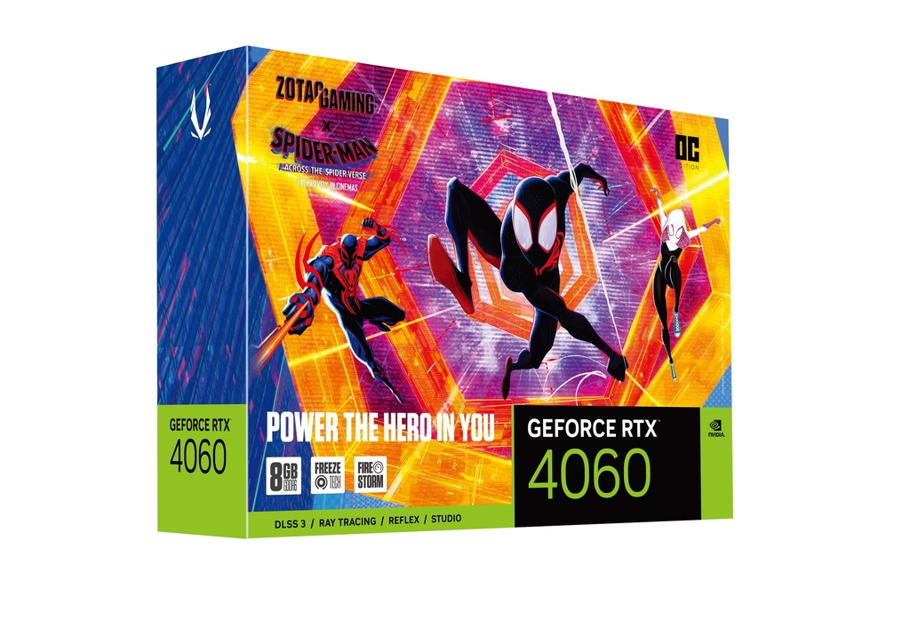 ZOTAC GAMING GeForce RTX 4060 8GB OC 【蜘蛛人™：穿越新宇宙】聯名顯示卡