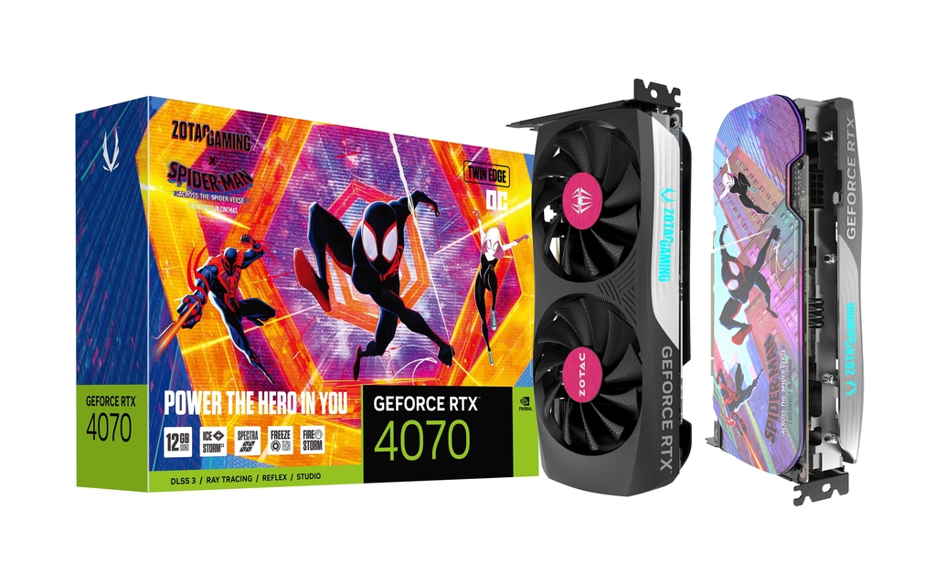 Pack ZOTAC GAMING GEFORCE RTX 4070 Twin Edge OC SPIDER-MAN™: Across the Spider-Verse